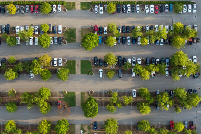 Parkplatz, Luftbild